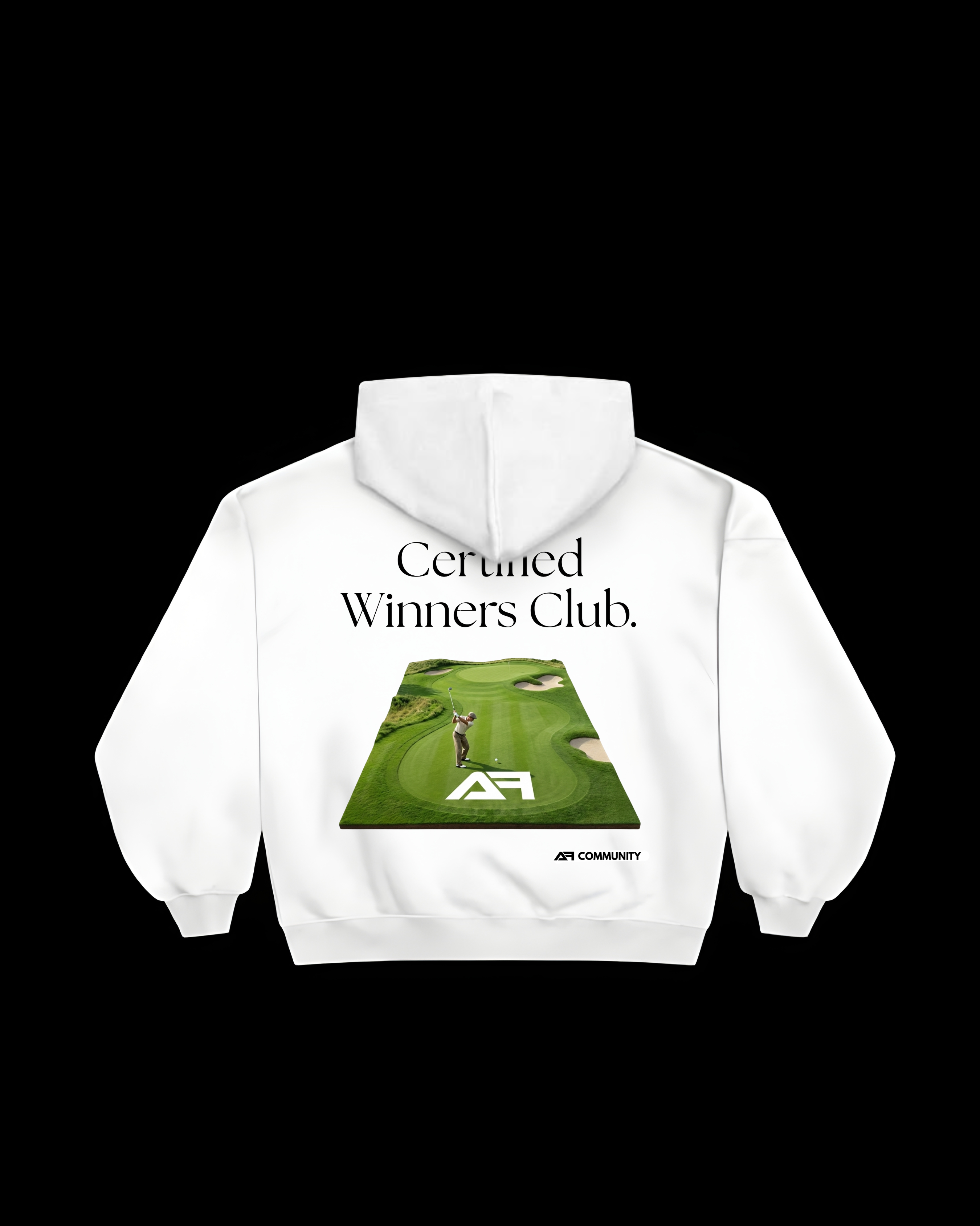 AF Oversize Hoodie “Certified Winners Club” – White