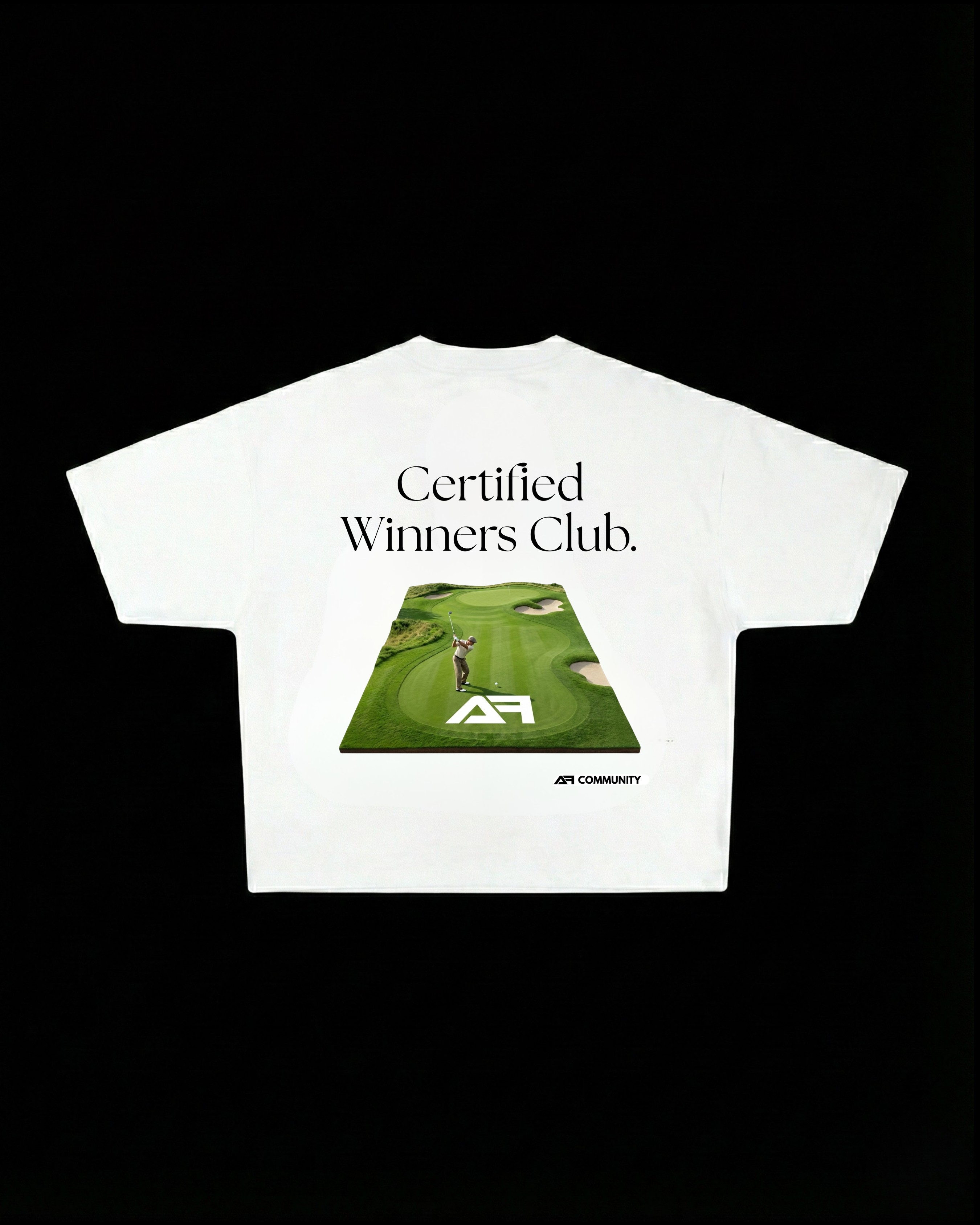 AF Oversize Tee “Certified Winners Club” – White